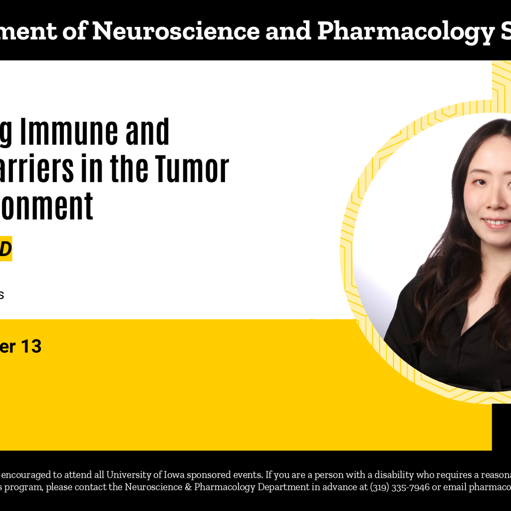 Neuroscience and Pharmacology Seminar - Jennie Liu, PhD promotional image