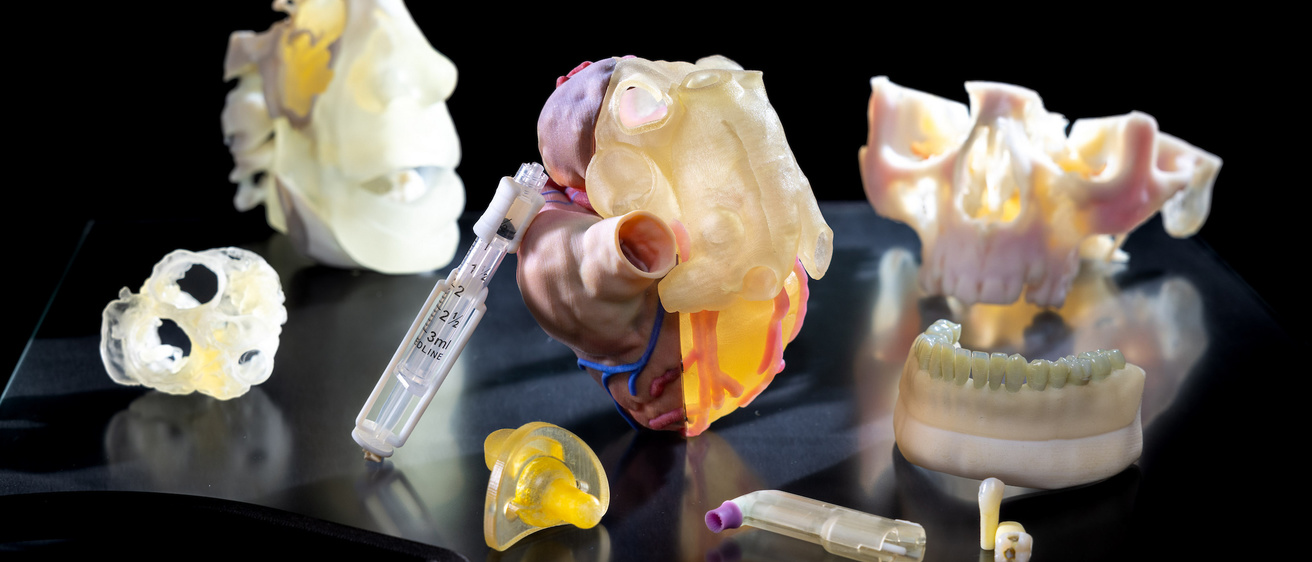 3D models printed by Protostudios, photographed on Tuesday, Aug. 23, 2022.